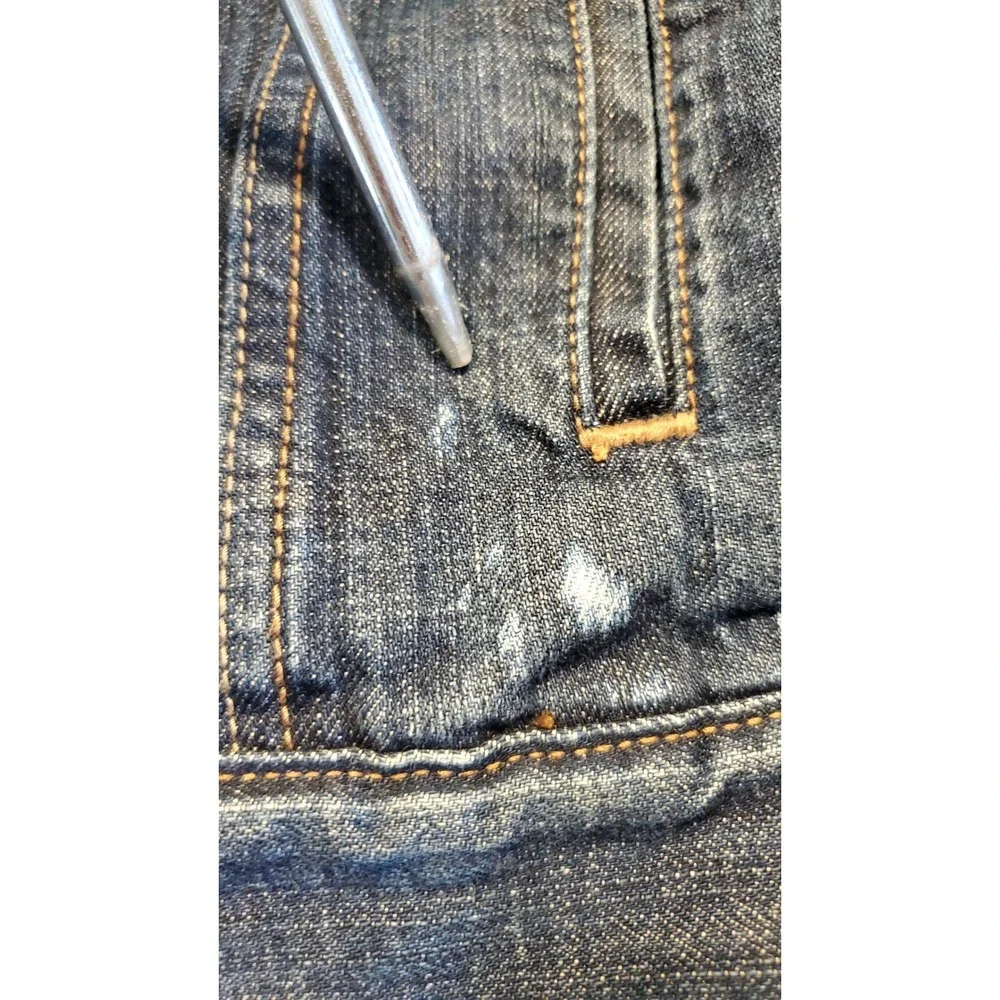 Levis Mens Sherpa Lined Denim Trucker Jacket XL Dark Wash 70520 Blue Stain